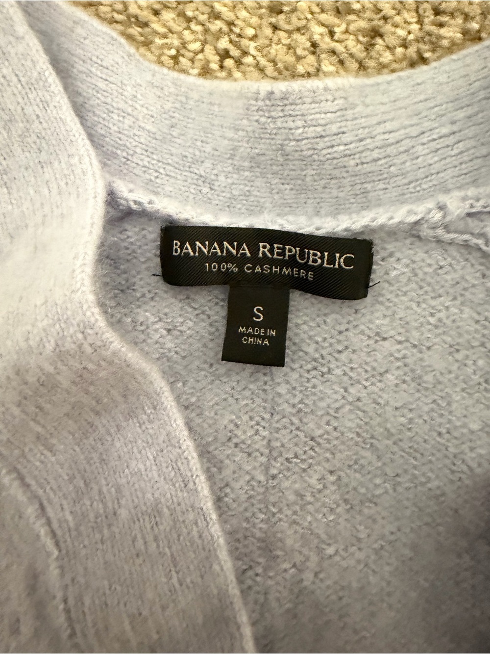 Banana Republic Cashmere Light Lavender V-Neck Button Cardigan Sweater - Picture 2 of 6